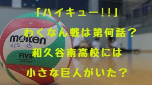 「ハイキュー!!」 わくなん戦は第何話？和久谷南高校には小さな巨人がいた？