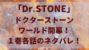 ドクターストーンワールド開幕！「Dr.STONE」１巻各話のネタバレ！