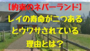 【約束のネバーランド】レイの寿命が二つあるとウワサされている理由とは？