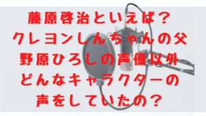 藤原啓治といえば？野原ひろしの声優以外にどんなキャラクターの声をしていたの？